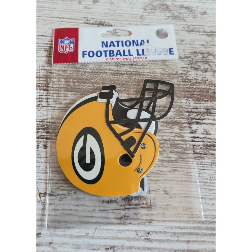 Green Bay Packers Helmet Shape Sticker EK Success NFL NFLJB055 NEW